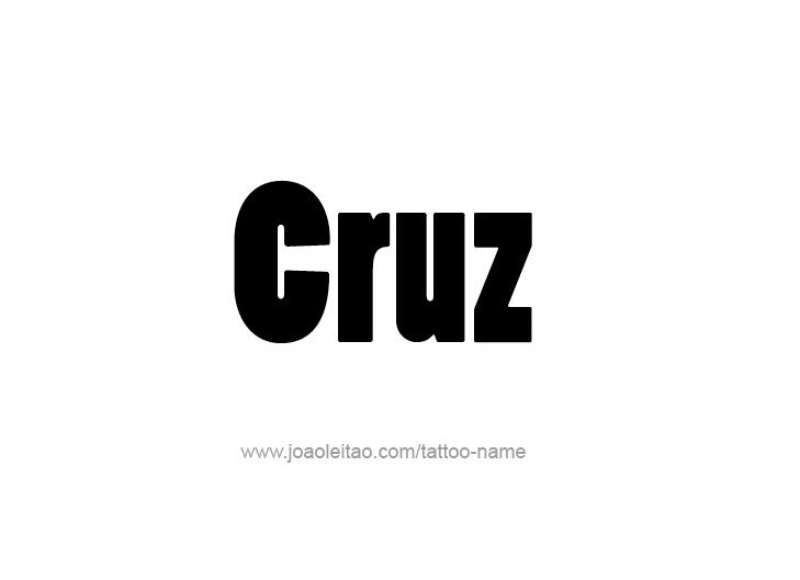 Tattoo Design  Name Cruz   