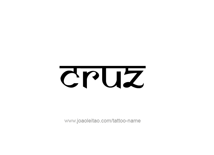 Tattoo Design  Name Cruz   