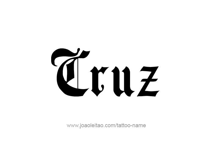 Tattoo Design  Name Cruz   