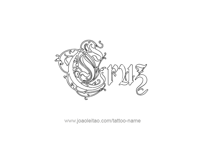 Tattoo Design  Name Cruz   