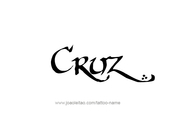 Tattoo Design  Name Cruz   