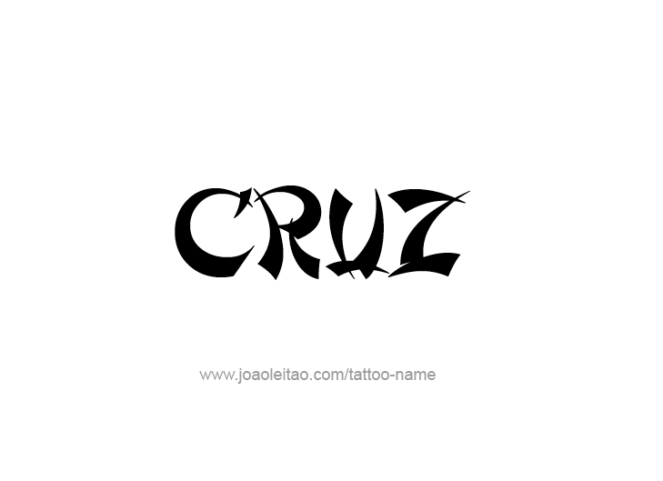 Tattoo Design  Name Cruz