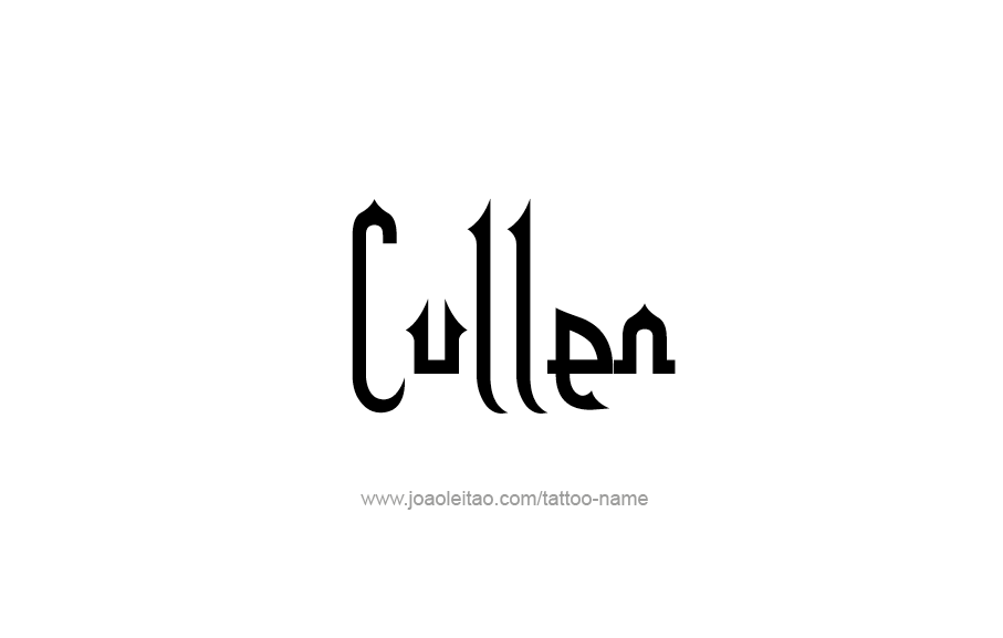 Tattoo Design  Name Cullen   