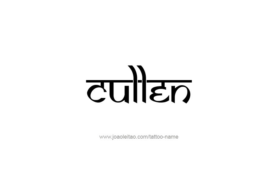 Tattoo Design  Name Cullen   