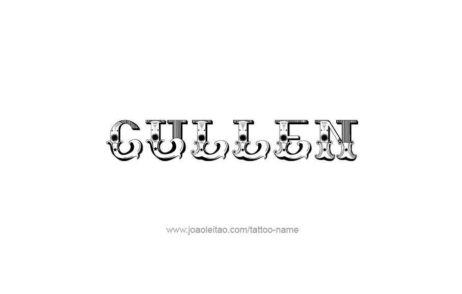 Tattoo Design  Name Cullen   