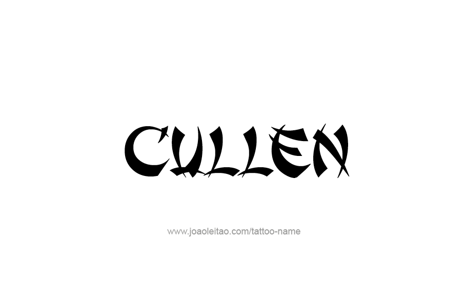 Tattoo Design  Name Cullen