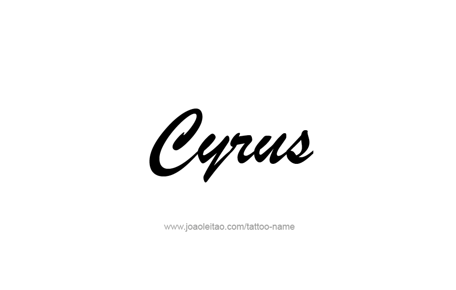 Tattoo Design  Name Cyrus   