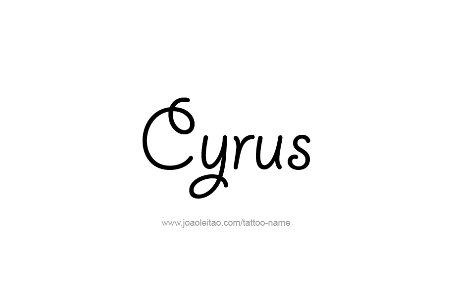 Tattoo Design  Name Cyrus   