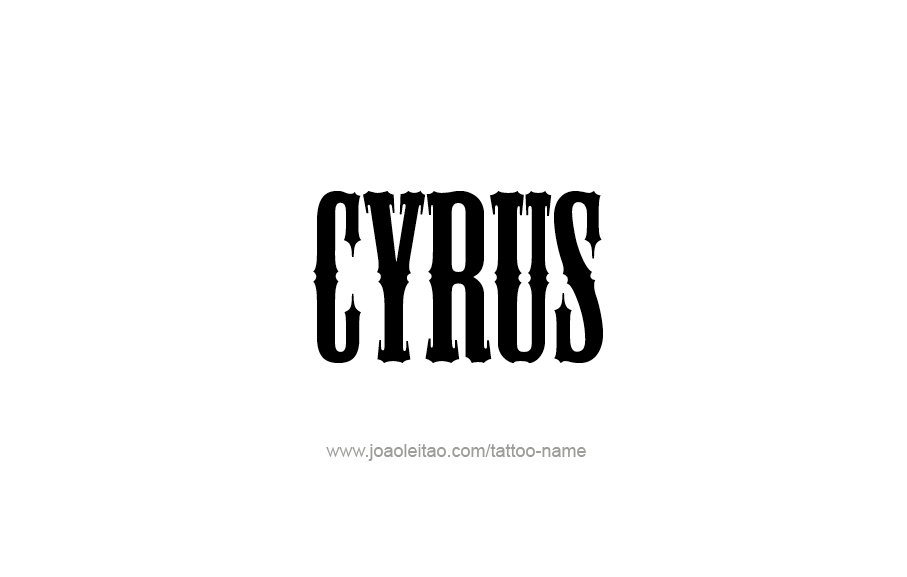 Tattoo Design  Name Cyrus   