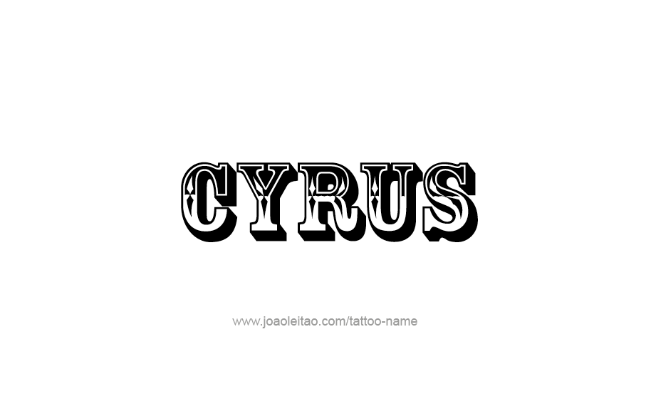 Tattoo Design  Name Cyrus   