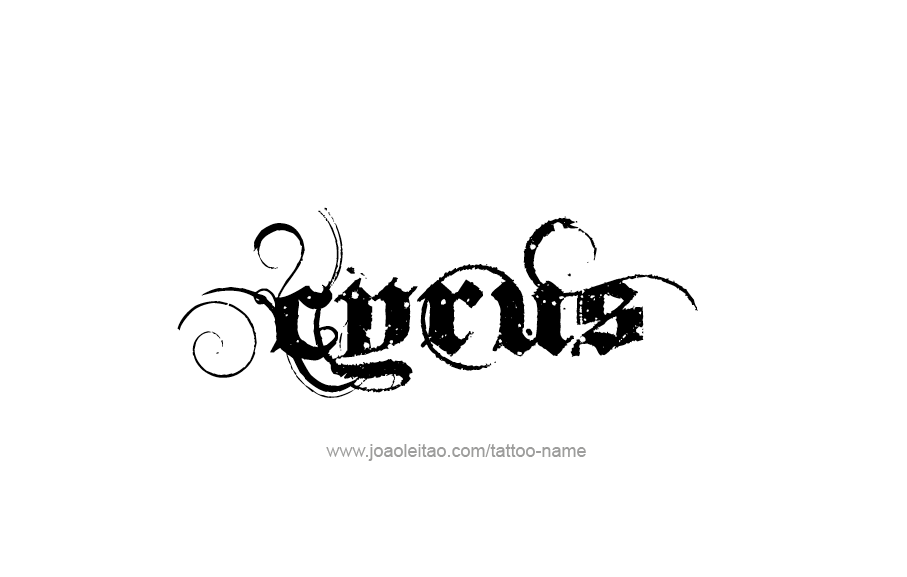 Tattoo Design  Name Cyrus   