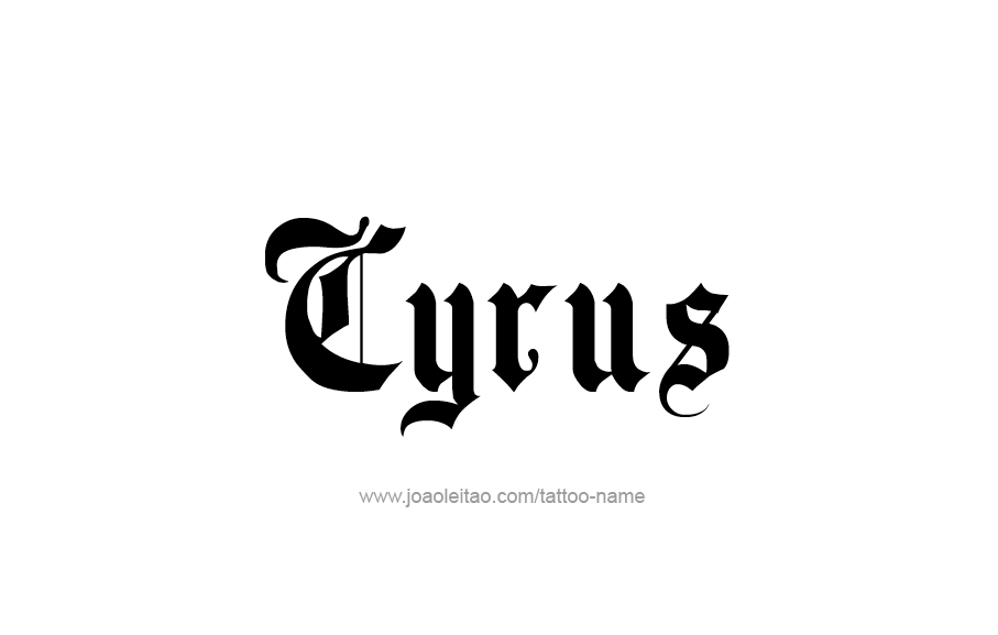 Tattoo Design  Name Cyrus   