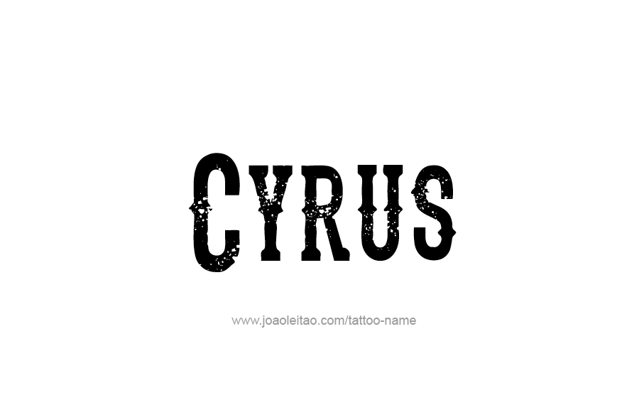 Tattoo Design  Name Cyrus   