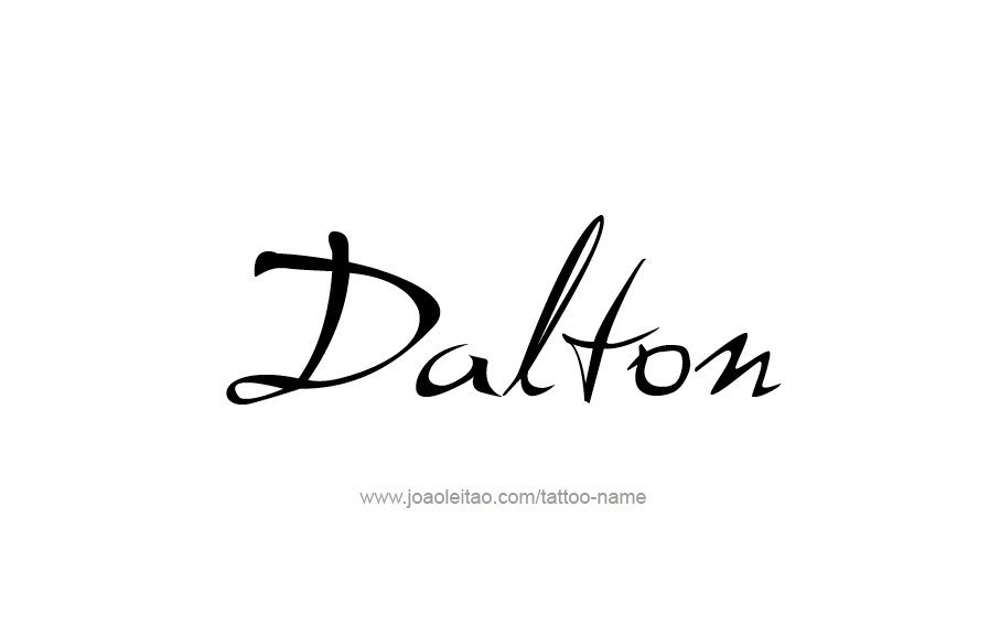 Tattoo Design  Name Dalton   