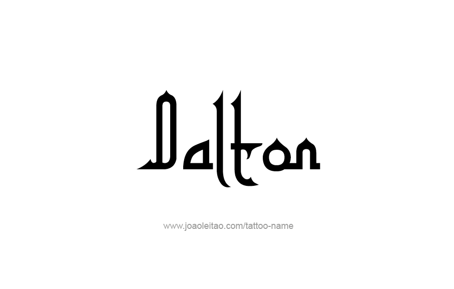 Tattoo Design  Name Dalton   