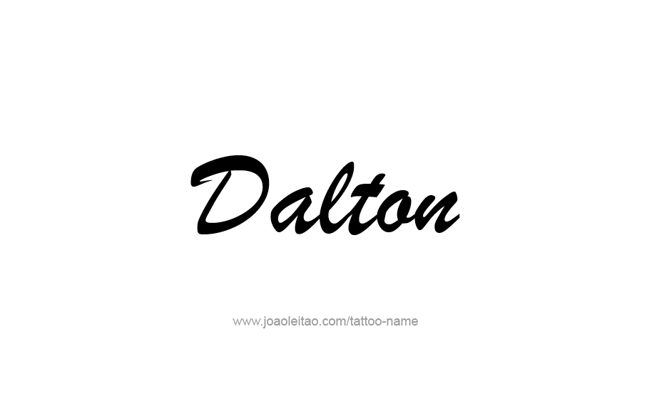 Tattoo Design  Name Dalton   