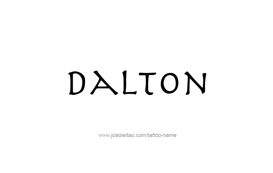 Tattoo Design  Name Dalton   