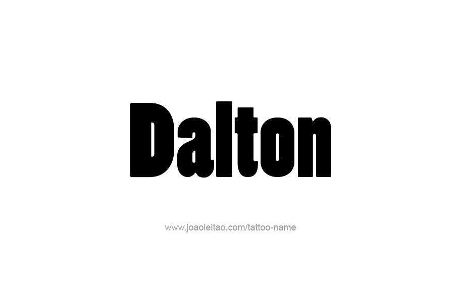 Tattoo Design  Name Dalton   