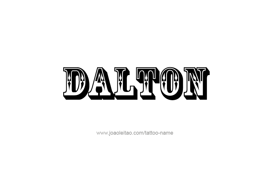 Tattoo Design  Name Dalton   