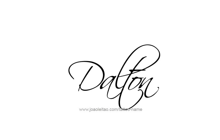 Tattoo Design  Name Dalton   