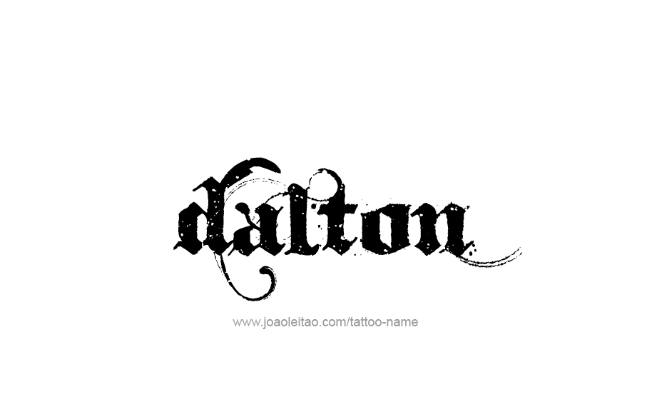 Tattoo Design  Name Dalton   