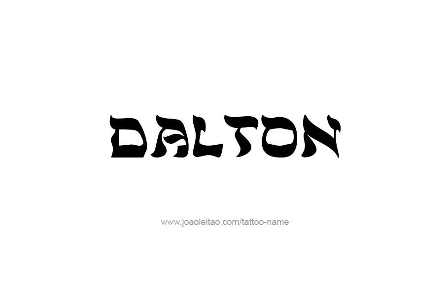 Tattoo Design  Name Dalton   