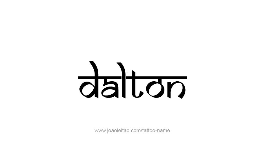 Tattoo Design  Name Dalton   