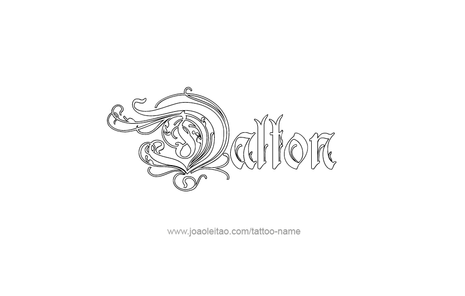 Tattoo Design  Name Dalton   