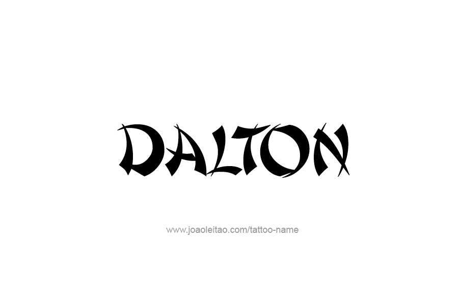 Tattoo Design  Name Dalton