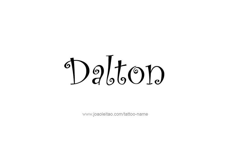 Tattoo Design  Name Dalton   