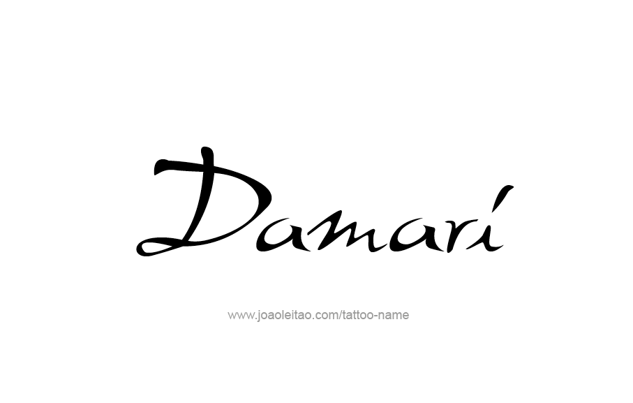 Tattoo Design  Name Damari   