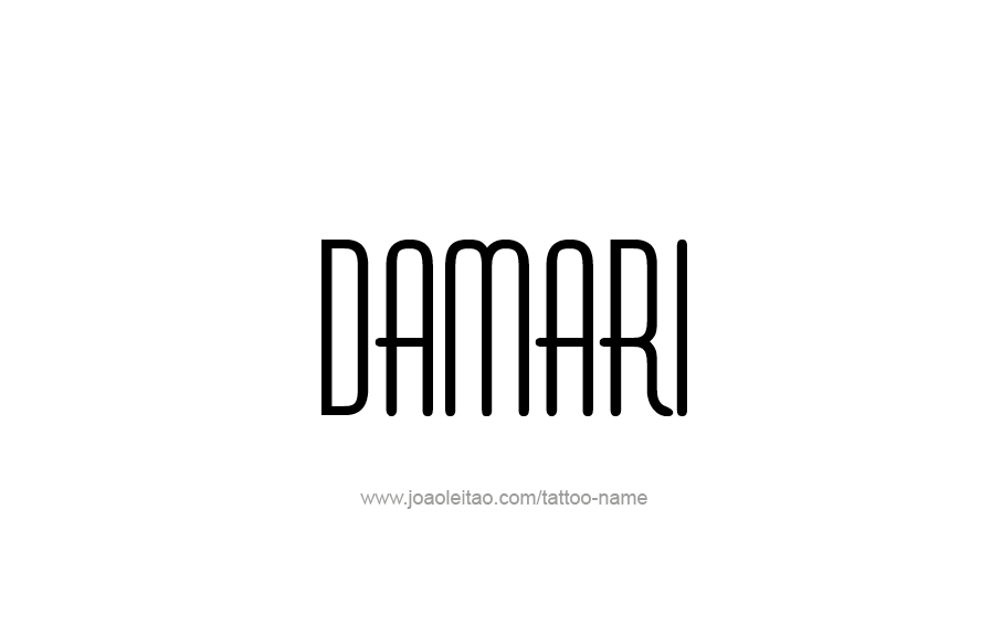 Tattoo Design  Name Damari   