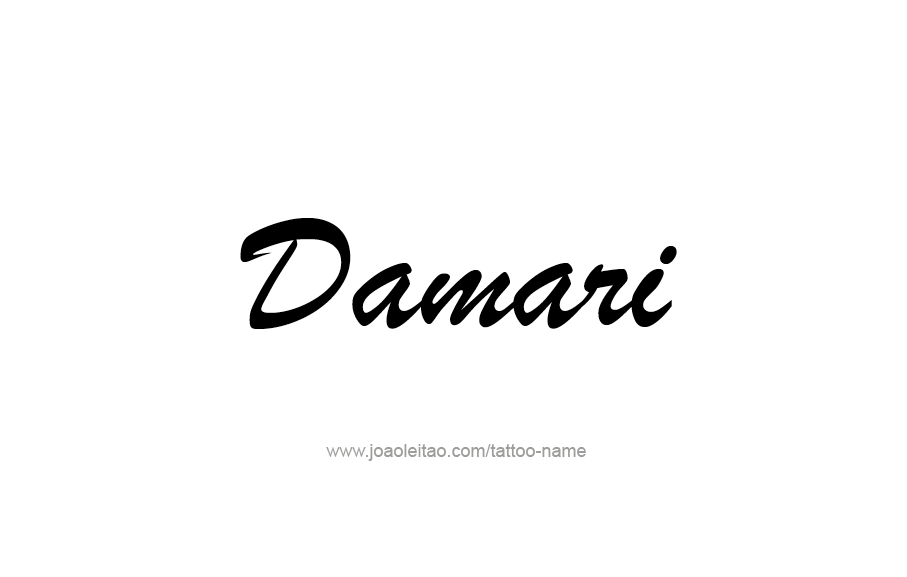 Tattoo Design  Name Damari   