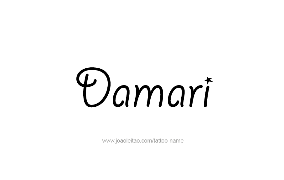 Tattoo Design  Name Damari   