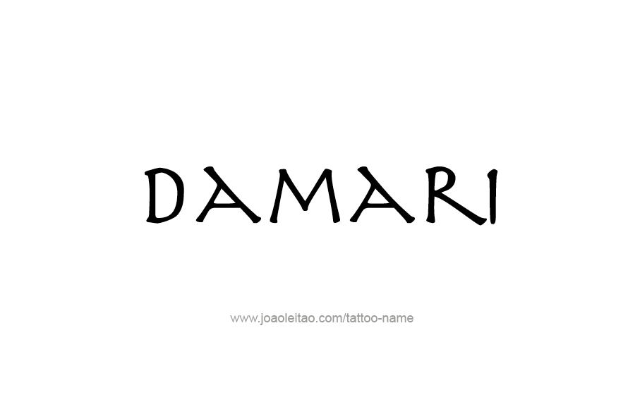 Tattoo Design  Name Damari   