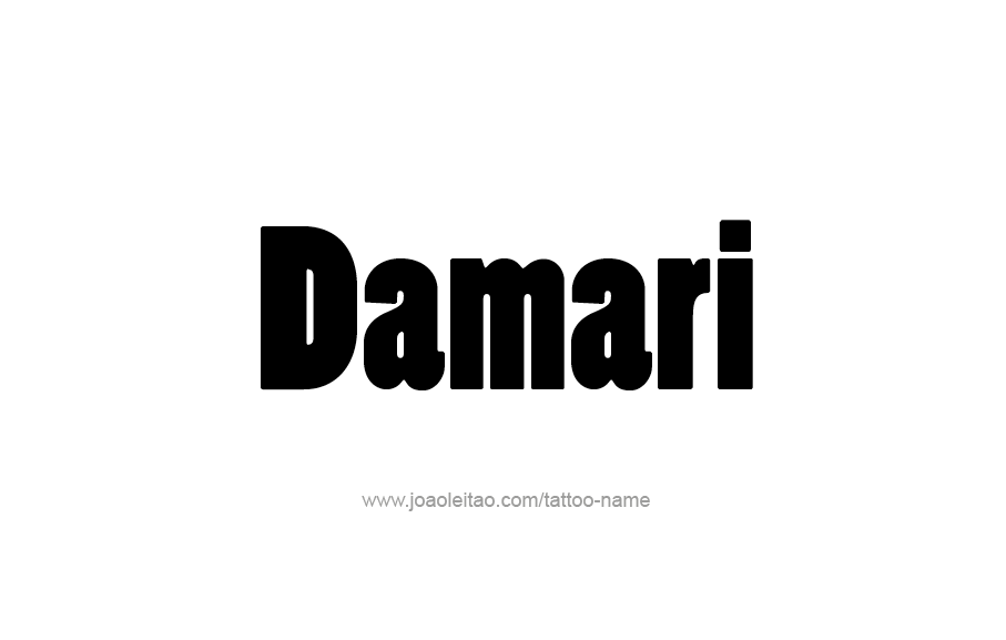 Tattoo Design  Name Damari   