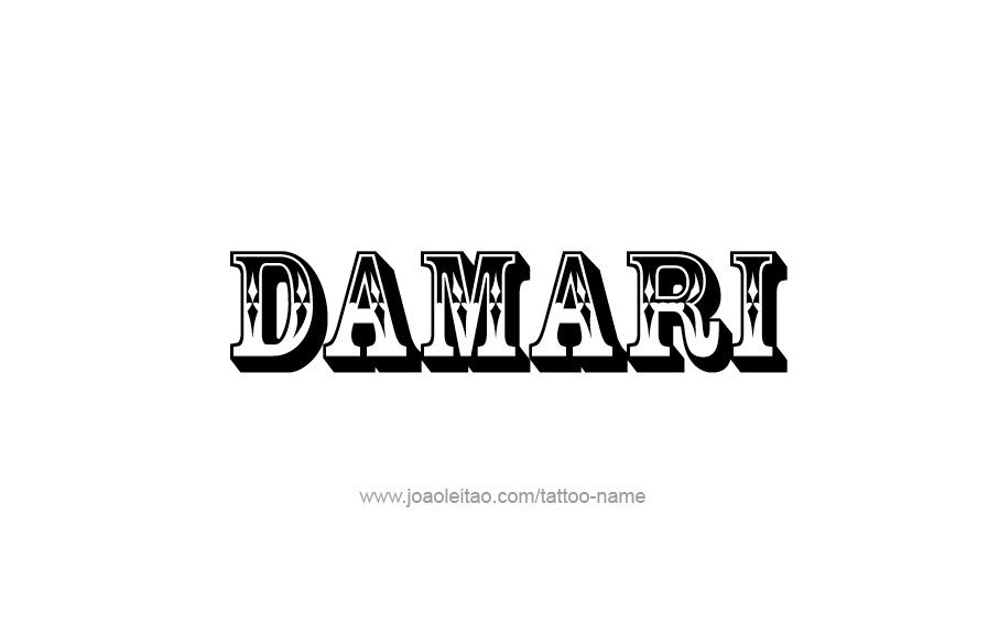 Tattoo Design  Name Damari   