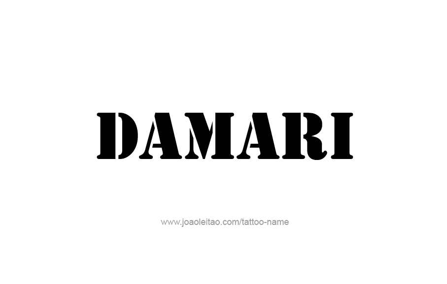 Tattoo Design  Name Damari   