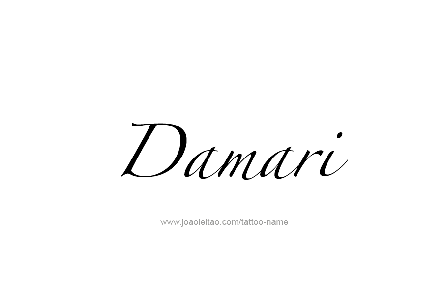 Tattoo Design  Name Damari   