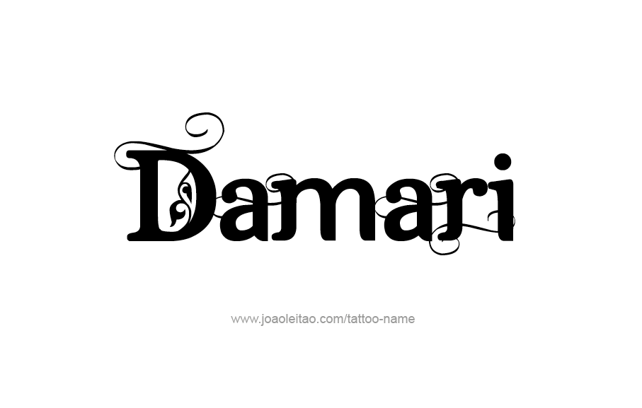 Tattoo Design  Name Damari   