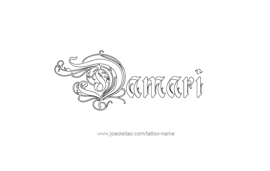 Tattoo Design  Name Damari   