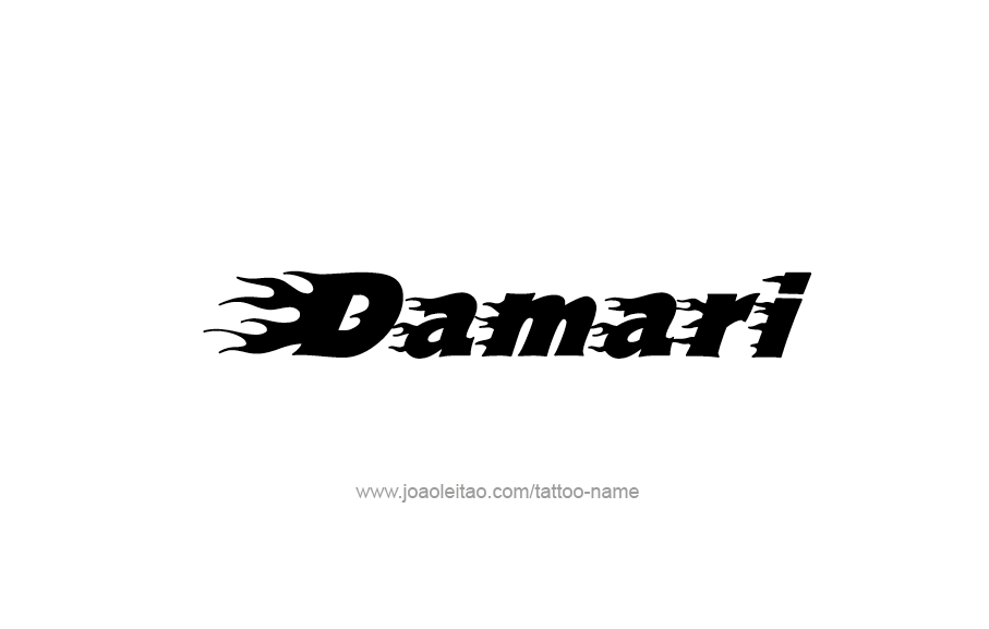 Tattoo Design  Name Damari   