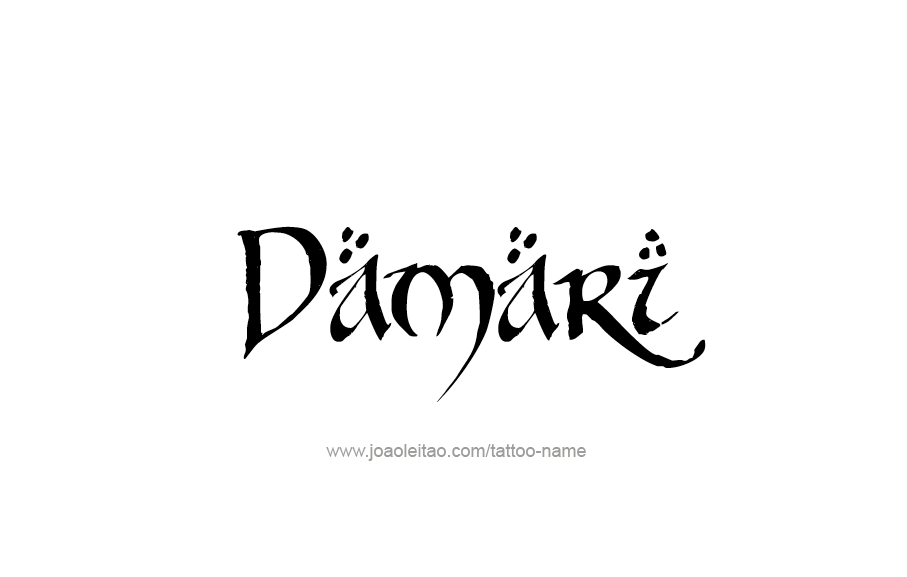 Tattoo Design  Name Damari   