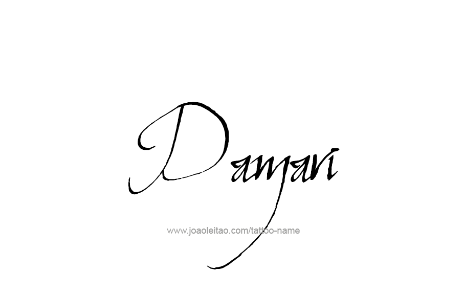 Tattoo Design  Name Damari   