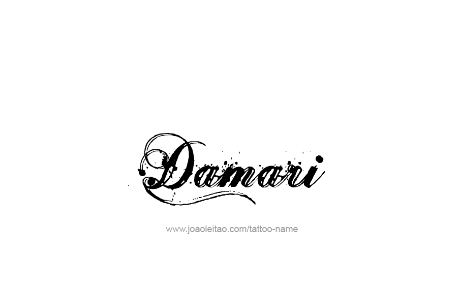 Tattoo Design  Name Damari   