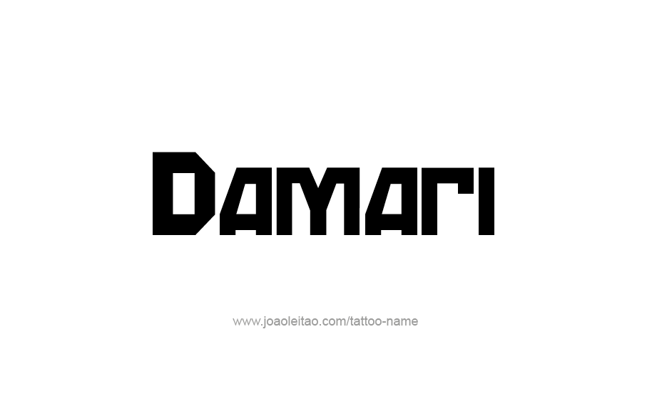 Tattoo Design  Name Damari   