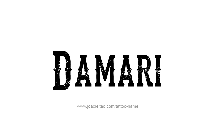 Tattoo Design  Name Damari   