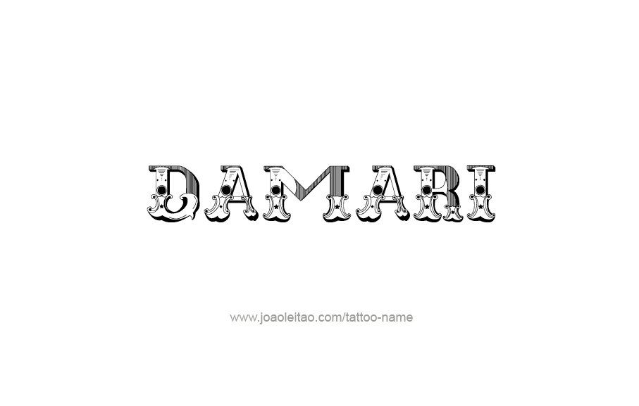 Tattoo Design  Name Damari   