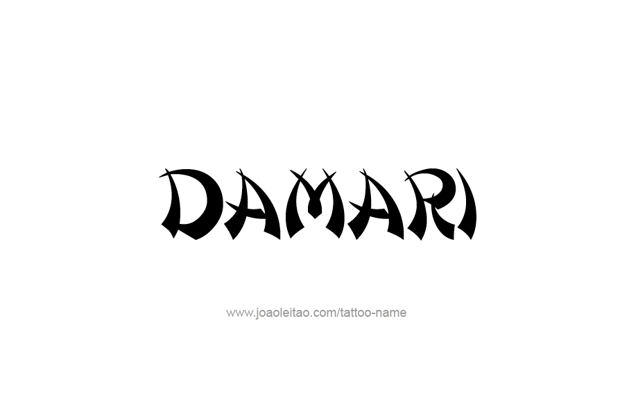 Tattoo Design  Name Damari