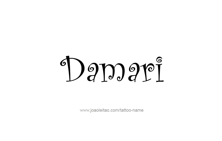 Tattoo Design  Name Damari   